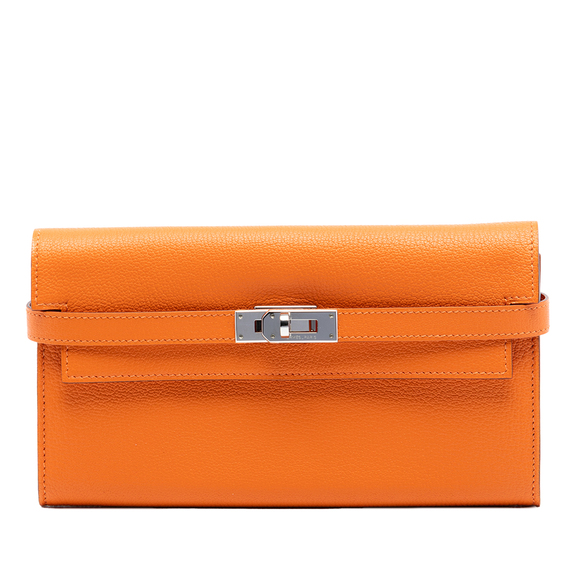 Hermes Handbags - Pre-Loved Hermes Chevre Mysore Kelly Longue Wallet